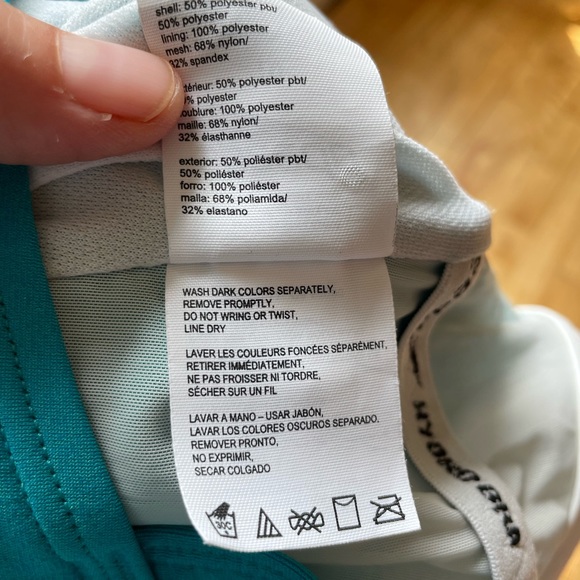 Speedo Enduarnace + shirred turquoise one piece swimsuit. Size 10 - Picture 7 of 10